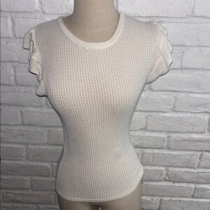 New! Elegant Cream Knit Top size M